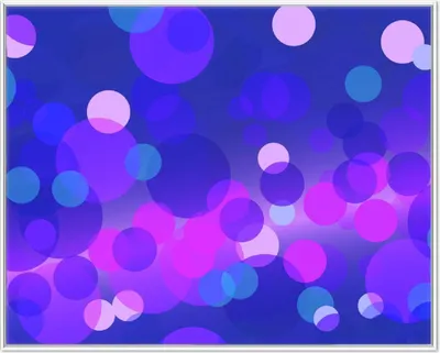 Produktbild von Wallario Wandbild Blaue Kreise mit pink - harmonisches Muster, Größe: 40,30 x 50,30 cm, Poster mit weißem Aluminiumrahmen