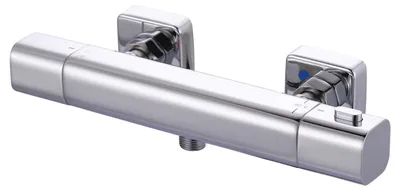 Thermostat-Duscharmatur, 40 °C Sicherheitssperre, Chrom, Wandmontage
