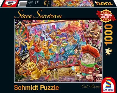 Produktbild von Schmidt Spiele Steve Sundram - Katzenmanie, 1000 Stück(e), Kunst, 12 Jahr(e)