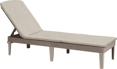 Lehátko KETER Jaipur s polstrem box - 187 x 58 x 29 cm - Cappucino