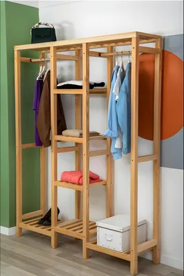 Immagine prodotto di Armadio moderno Armadio a ripiani beige Armadio per abiti Armadio per mobili Armadi in legno
