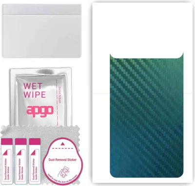 Produktbild von apgo Rückseite Schutzfolie, Skin, kompatibel mit Tecno Spark 8 Pro, Hinten Displayschutzfolie aus Vinylfolie, kratzfest, einfache Montage - Kohlenstoff-Chamäleon CAKA1