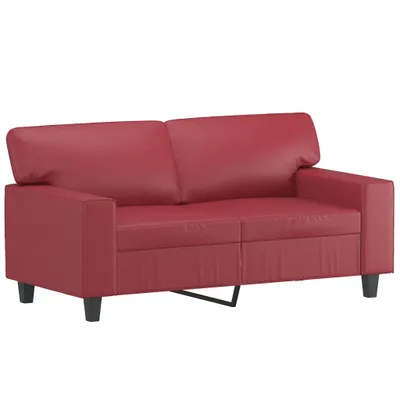Produktbild von 2-Sitzer-Sofa Weinrot 120 cm Kunstleder