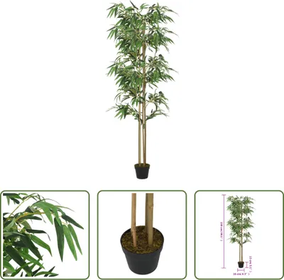 Produktbild von The Living Store Bambusbaum Künstlich 988 Blätter 150 cm Grün