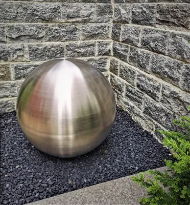 Produktbild von Dekorationskugel 60 cm Edelstahl matt gebürstet