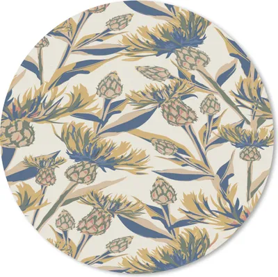 Produktbild von MuchoWow® Mauspad Mousepad Blumen - Muster - Gestaltung - Natur 40x40 cm - Mousepads - Maus Mat - Pad - Mausunterlage - Schreibtisch Accessoires