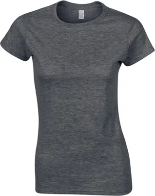 Produktbild von Gildan 64000L | Softstyle Damen T-Shirt - Farbe: Dark Heather - Größe: 3XL
