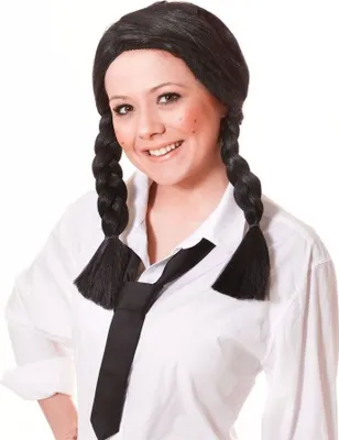 Produktbild von Bristol Novelty Uni Schulmädchen Perücke BN251 (Einheitsgröße) (Schwarz)