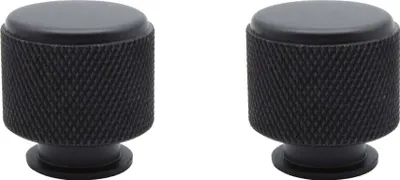 Immagine prodotto di Natural Goods Berlin Maniglia per mobili TROMMEL, pomolo per mobili, maniglia per armadi, pomolo per cassetti e porte, nero, 2 pezzi