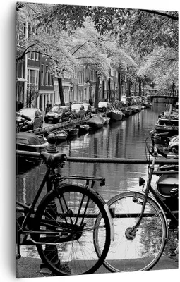 Produktbild von Bild auf Leinwand - Leinwandbild - Einteilig - Holland Kanal - 80x120cm - Wand Bild - Wanddeko - Wandbilder - Leinwanddruck - Kunstdruck - Wanddekoration - Leinwand bilder - Wandbild - PA80x120-3516