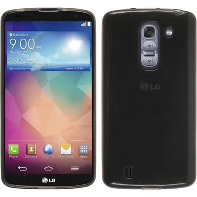 Produktbild von PhoneNatic Case kompatibel mit LG G Pro 2 - schwarz Silikon Hülle transparent + 2 Schutzfolien