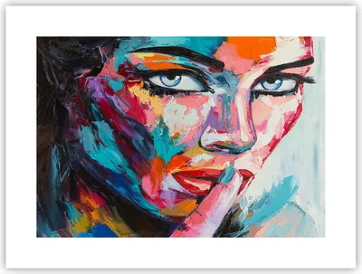 Produktbild von Poster - Poster ohne Rahmen - Mädchen Gesicht - 40x30 cm - Wand Bild - Wanddeko - Wandbilder - Kunstposter - Wandposter - Bilder - Kunstdruck - Wanddekoration - Wandbild - P2XAA40x30-3444