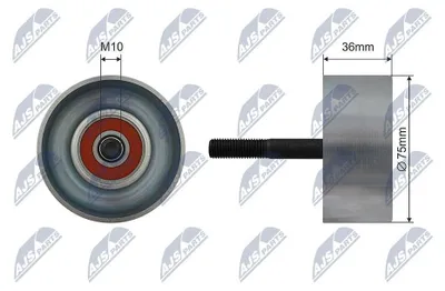 Produktbild von NTY RNK-NS-049 Spannrolle Keilrippenriemen 75mm für NISSAN MURANO (Z51)