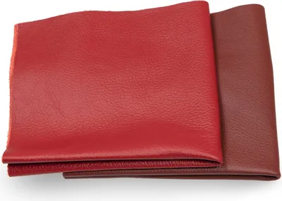 Obrázek produktu pro Kusy kůže, vysoká kvalita pro šití, zpracování kůže, řemeslné práce, potahování, červená Velikost: DIN A0 od 800 gramů