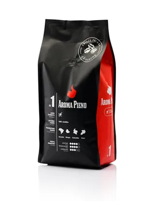 Zdjęcie produktu dla Kawa ziarnista do ekspresu Caveres Aroma Pieno 1kg - 100% Arabica, świeżo palona - Rzemieślnicza Palarnia Kawy Premium