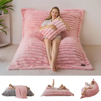 Zitzak XXL, flauschiger Gaming-Sitzsack, 150x203 cm, Schaumfüllung