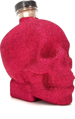 Produktbild von Crystal Head Vodka 0,7l 700ml (40% Vol) - Totenkopf - Bling Bling Glitzer Glitzerflasche Flaschenveredelung für besondere Anlässe - Hot Pink -[Enthält Sulfite]
