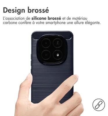 Image de Coque arrière brossée imoshion pour le Xiaomi Redmi Note 15 Pro (4G) - Bleu foncé