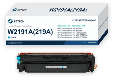 Produktbild von Toner kompatibel mit HP W2191A Cyan Color Pro 3202dn 3202dw 3302fdn 3302fdng