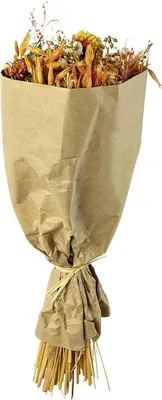 Produktbild von Trockenblumen-Bouquet Mix in Kraftpapier