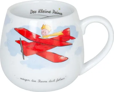 Immagine prodotto di Könitz Der Kleine Prinz Flugzeug Kuschelbecher, Becher, Tasse, Kaffeetasse, Porzellan, Kleiner Prinz, 400 ml, 11 1 143 2316