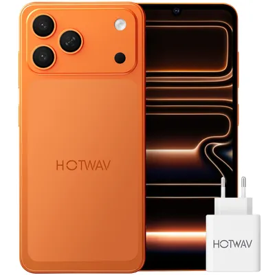 Produktbild von HOTWAV A17 Pro Max Smartphone, 12+128 GB/1 TB Handy, 5160-mAh-Akku, Smartphone ohne Vertrag, Android 16 handy, 120 Hz, Dual-SIM, Orange