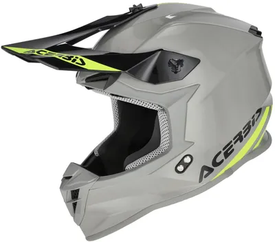 Image de Casque de motocross Acerbis Linear, gris clair/néon, taille XL (61/62)