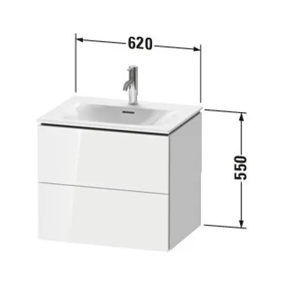 Produktbild von DURAVIT LC630501212 WTU L-Cube wandh.,550x620x481mm