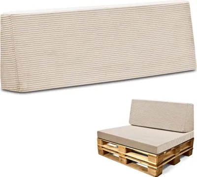 Obrázek produktu pro Polštář z palet venkovní polštář z europalet 40 x 120 cm - pěnový sedák na palety a potah na pohovku z palet z materiálu Lincoln Beige