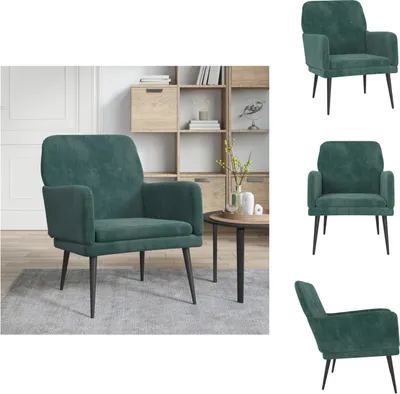 Produktbild von vidaXL Sessel Dunkelgrün 62x79x79 cm Samt - Sessel