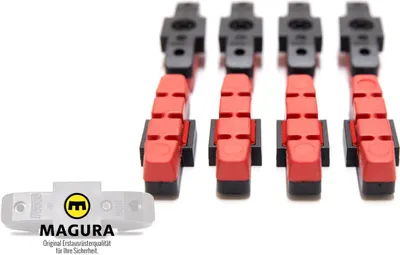 Produktbild von 8x MAGURA Original Bremsbelag hydraulische Felgenbremse rot