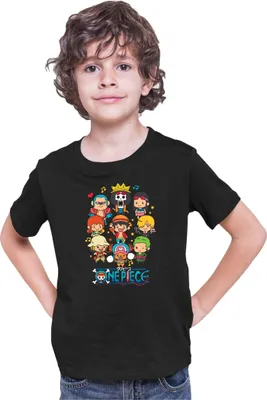 Immagine prodotto di Maglietta per bambini Japan Anime Manga One Manga Piece Anime Heroes Chibi Heroes Chibi, 7-8 Jahr - 128 , Noir