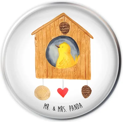 Produktbild von Mr. & Mrs. Panda Ablaufgarnitur Vogelhaus Home - Weiß - Geschenk, Haus, Hausbau, Waschbecken Stopfen, Stöpsel, Ablaufstopfen, Umzug, Waschbecken-Stopfen, Vogel, Tiere