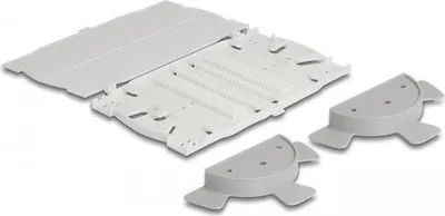 Produktbild von DeLOCK LWL Spleißkassette 24 Fasern weiß, Grau, Weiß, Kunststoff, 179 mm, 100 mm, 9 mm