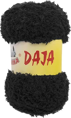 Produktbild von 50g Kuschelgarn Daja Kuschelwolle Chenille-Strickgarn Farbauswahl, Farbe:schwarz