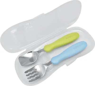 Obrázok produktu pre Besteck mit Etui Kiwi/Sky (Babyartikel - Teller and Besteck)