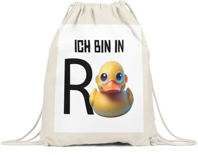 Produktbild von Ich bin in Rente Turnbeutel Rentner Rentnerin Geschenk Ruhestand Quietscheente Wortwitz