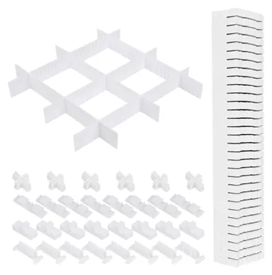 Produktbild von 10 Sets Schubladenorganizer Aufbewahrungsschubladenteiler Verstellbare Schubladentrenner für Schlafzimmer, Kommode, Schrank und Büro