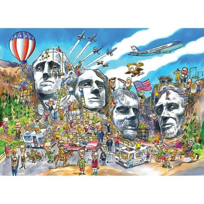 Obrázok produktu pre COBBLE HILL Puzzle DoodleTown: Mount Rushmore 1000 dielikov