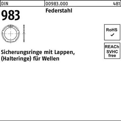 Produktbild von Reyher  Sicherungsringe DIN 983 Federstahl 50 x 2 (100 Stück)