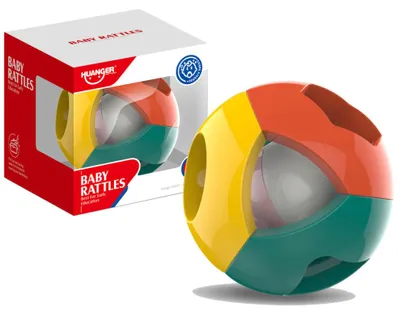 Obrázok produktu pre Farebné guľôčkové hrkálky Geometrické figúrky pre bábätká