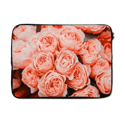 Produktbild von MuchoWow® Laptop Hülle 13 Zoll Rosen - Blumenstrauß - Rosa Laptoptasche - Laptophülle - Sleeve - Rundumschutz