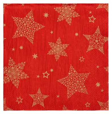 Obrázek produktu pro PAPSTAR 88655 PAPSTAR Ubrousky s vánoční tématikou "Christmas Shine", červená barva