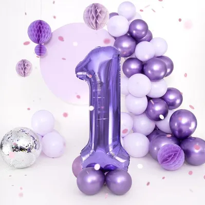 Immagine prodotto di Palloncino in foil numero 1 viola 100 cm