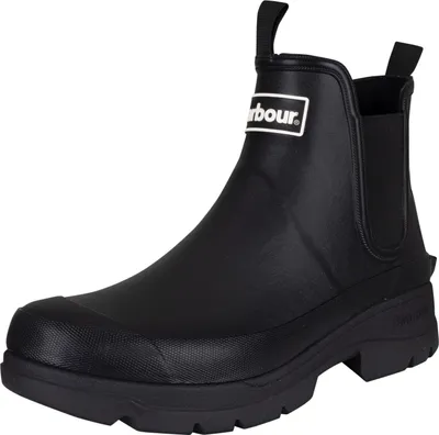 Produktbild von Barbour Gummistiefel Nimbus, Schwarz, 43 EU, flexible Gummisohle, elastische Seiten, Slip-On