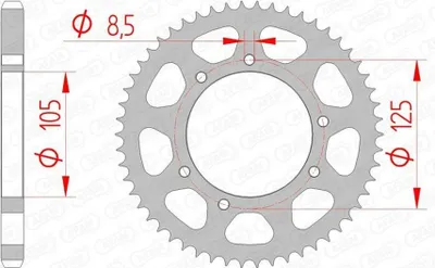 Produktbild von AFAM Kettenrad Stahl Standard - 428