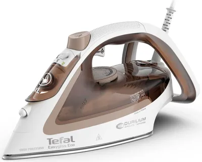 Obrázok produktu pre Tefal Easygliss Eco FV5780, Suché aj parné žehlenie, Žehliaca plocha Durilium Airglide, 2 m, 240 g/min, Bronzová, Biela, 50 g/min
