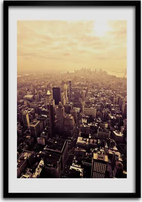Produktbild von Bild - Bilderrahmen - 50 cm x 70 cm - MDF - Rahmen - Wandkunst Manhattan New York