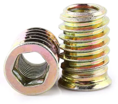 Image de Inserts filetés en laiton, type M6, M8, M10, écrous à sertir, douilles pour filetage