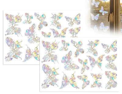 28 Schmetterlings-Fensteraufkleber, Sonnenfänger, dekorative Glasfolie